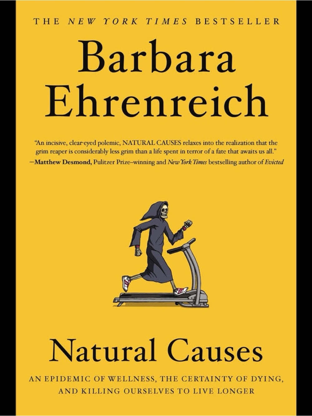 Natural Causes by Barbara Ehrenreich - Yellow Paperback Cover